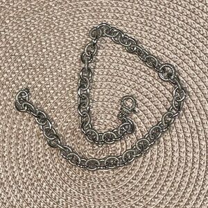 Judith Ripka Silver Rolo Chain Link Necklace - Vintage Retired Piece